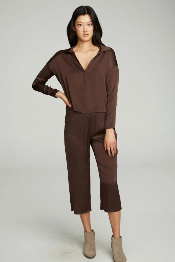 Flash Sale Cropped Wide Leg Culotte Women Bottoms