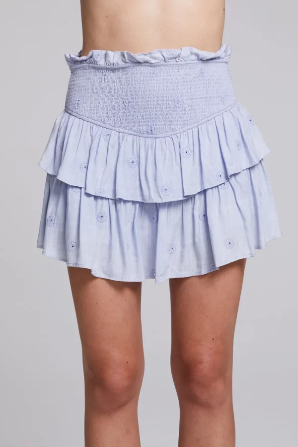 Discount Cruz Faded Denim Blue Mini Skirt Women Loungewear | Bottoms