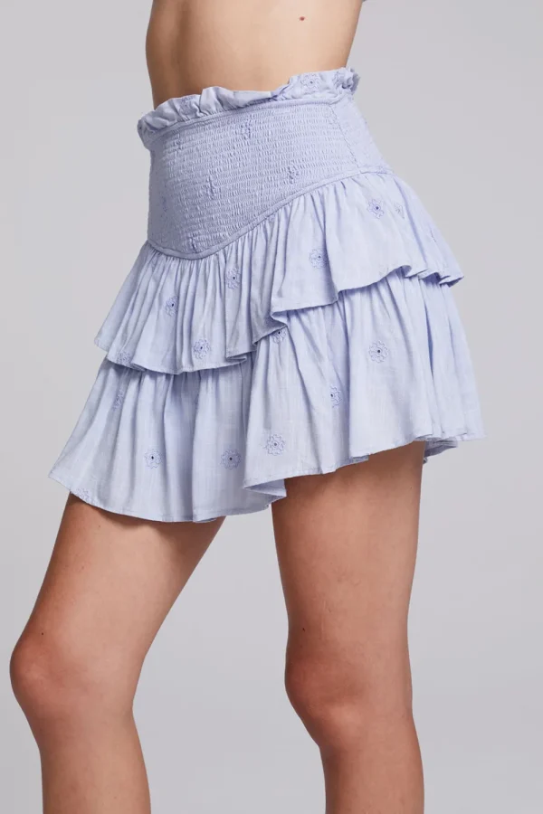 Discount Cruz Faded Denim Blue Mini Skirt Women Loungewear | Bottoms