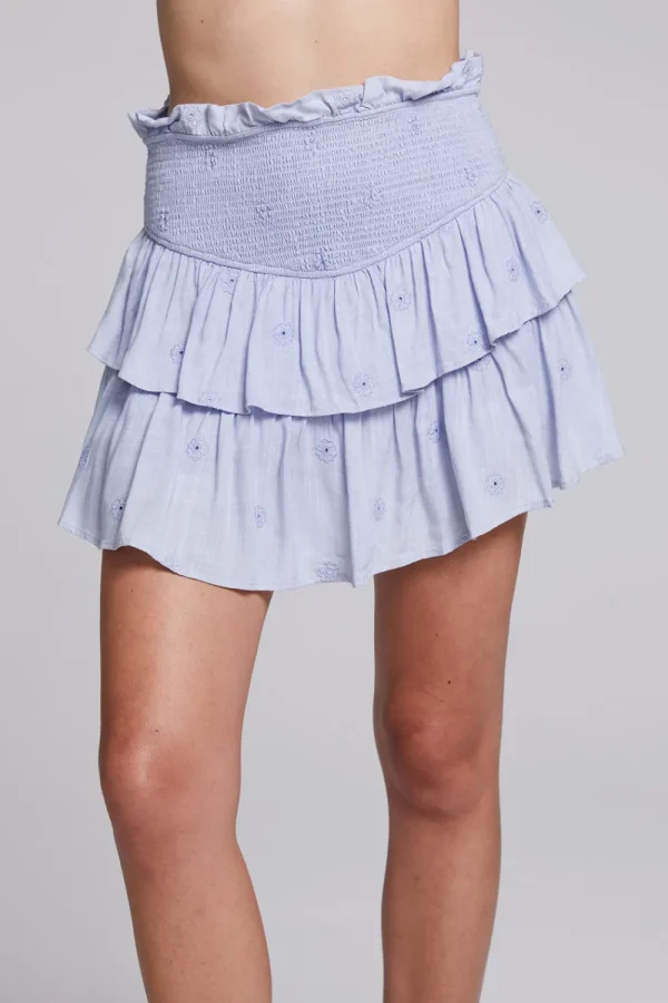 Discount Cruz Faded Denim Blue Mini Skirt Women Loungewear | Bottoms