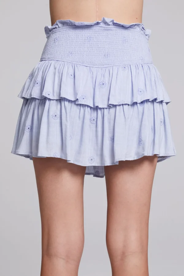 Discount Cruz Faded Denim Blue Mini Skirt Women Loungewear | Bottoms