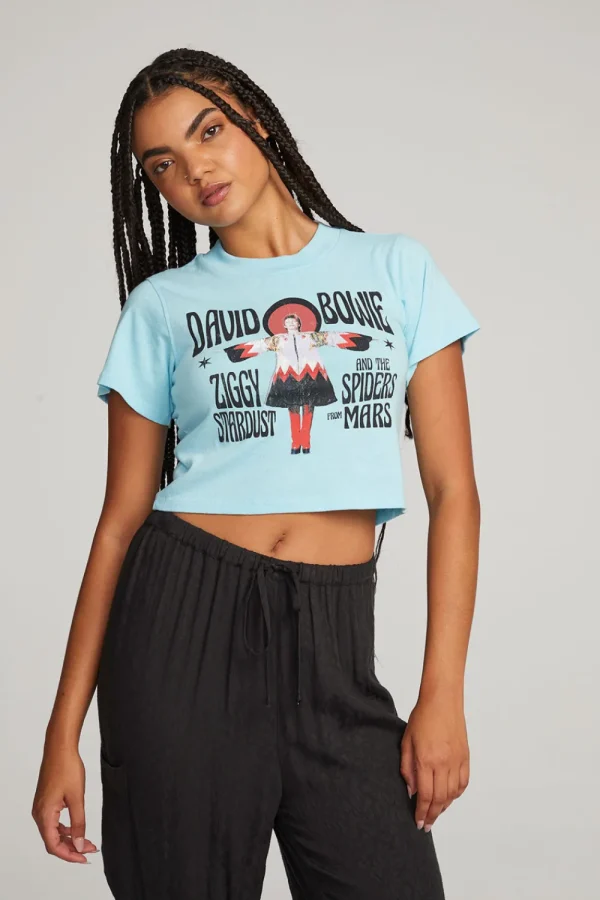 Clearance David Bowie Ziggy Stardust Crop Tee Women Loungewear | Music