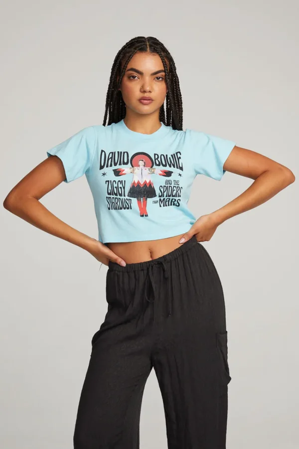 Clearance David Bowie Ziggy Stardust Crop Tee Women Loungewear | Music