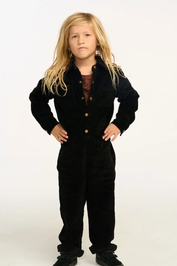 Discount David Raven Black Corduroy Jumpsuit Kids/BOY Boys
