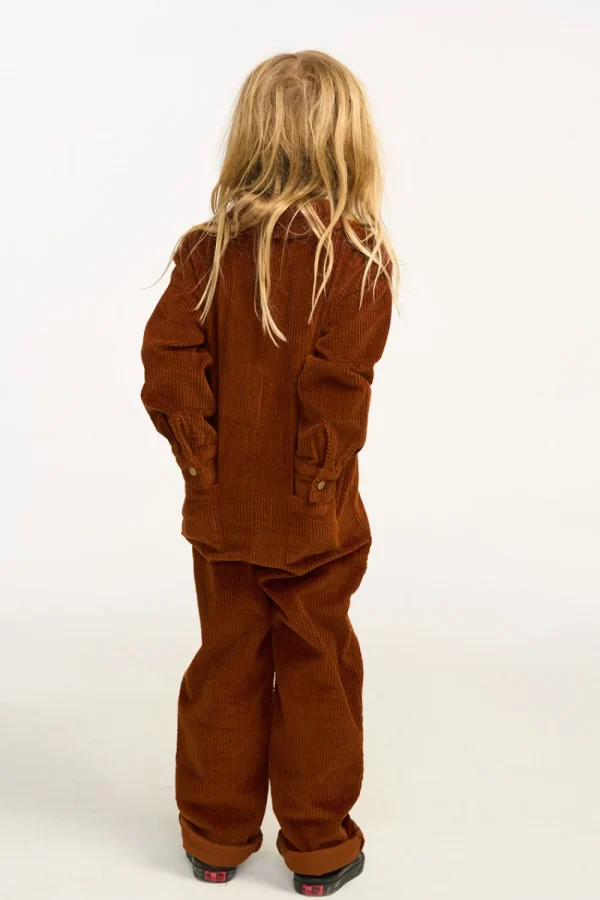 Best David Walnut Brown Corduroy Jumpsuit Kids/BOY Boys