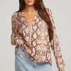 Outlet Denver Python Print Blouse Women Outerwear | Loungewear