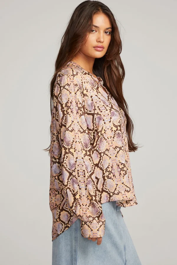 Outlet Denver Python Print Blouse Women Outerwear | Loungewear