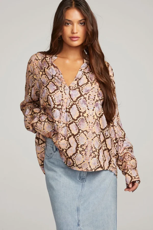 Outlet Denver Python Print Blouse Women Outerwear | Loungewear