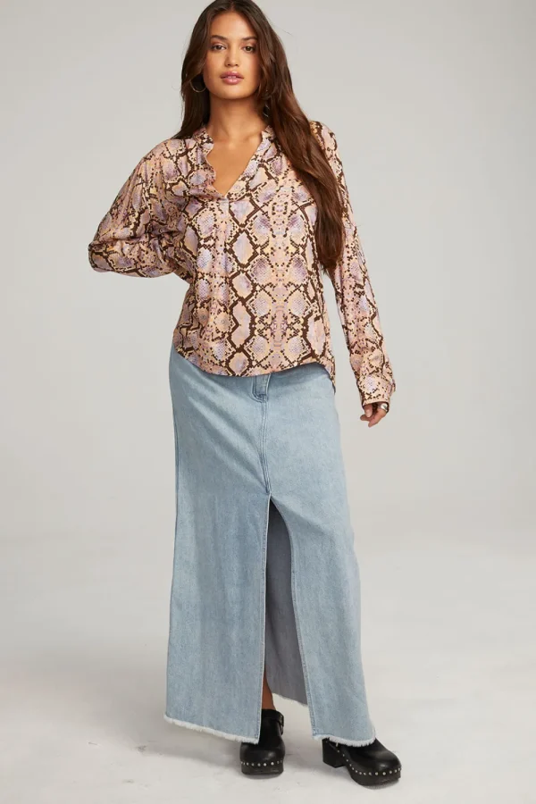 Outlet Denver Python Print Blouse Women Outerwear | Loungewear