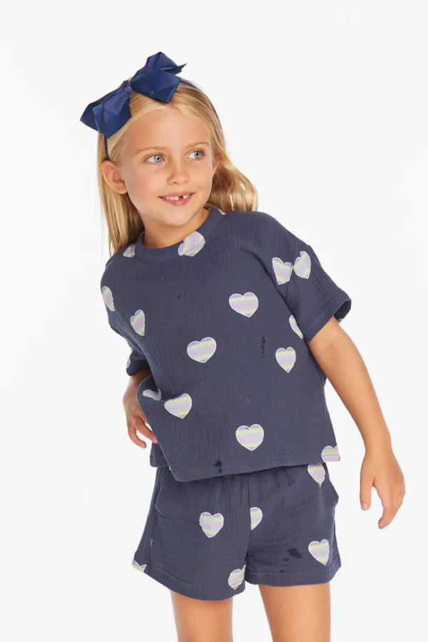 Fashion Devin Beach Hearts Girls Tee Kids Girls