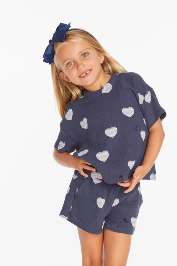 Fashion Devin Beach Hearts Girls Tee Kids Girls