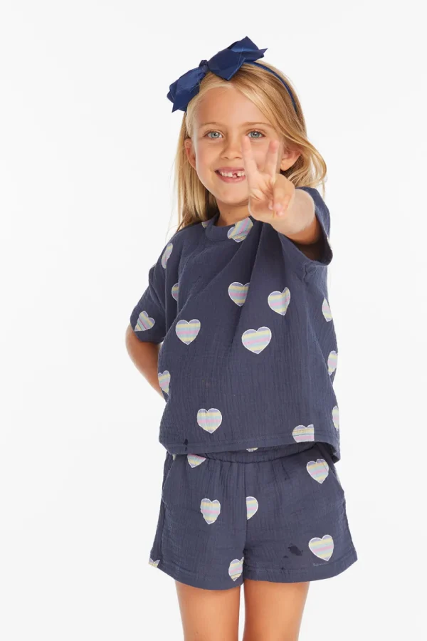Fashion Devin Beach Hearts Girls Tee Kids Girls