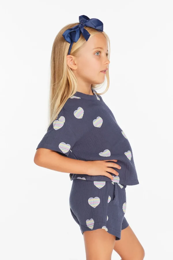 Fashion Devin Beach Hearts Girls Tee Kids Girls