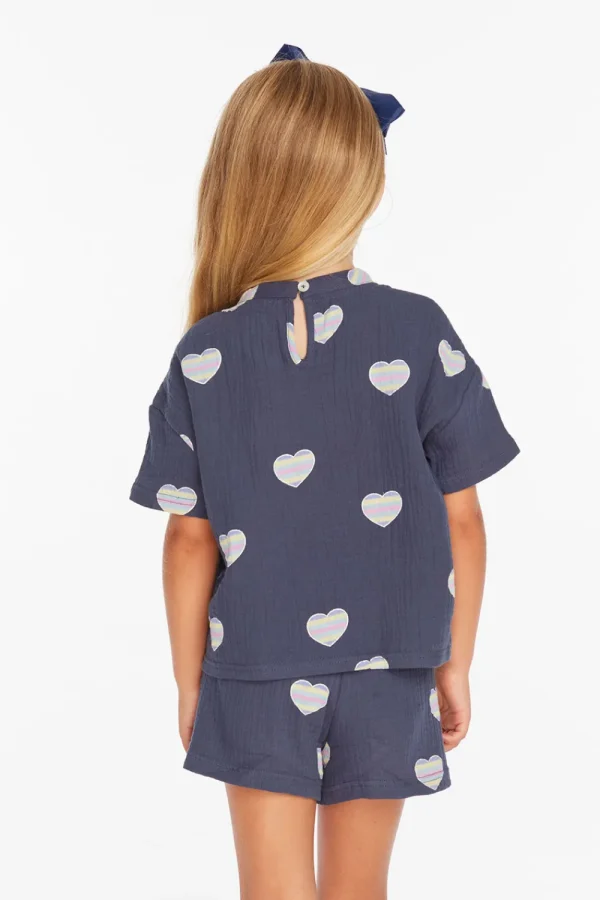Fashion Devin Beach Hearts Girls Tee Kids Girls