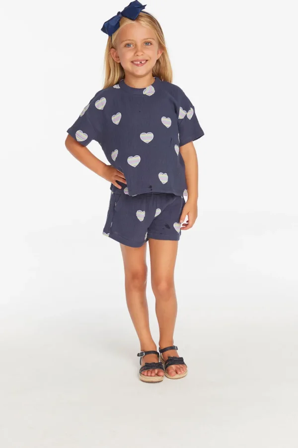 Fashion Devin Beach Hearts Girls Tee Kids Girls