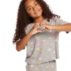 Store Devin Embroidered Flowers Girls Tee Kids Girls