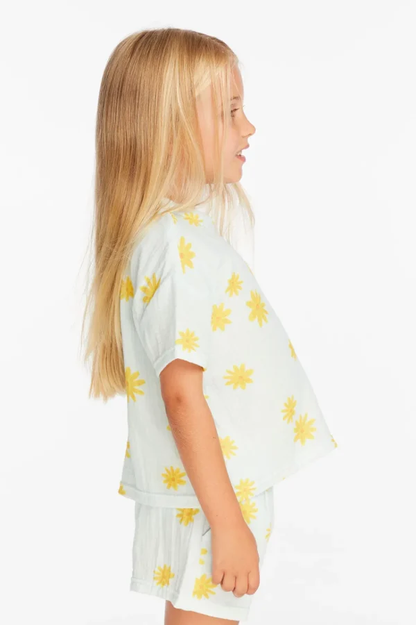 Flash Sale Devin Powder Blue Daisy Girls Tee Kids Girls