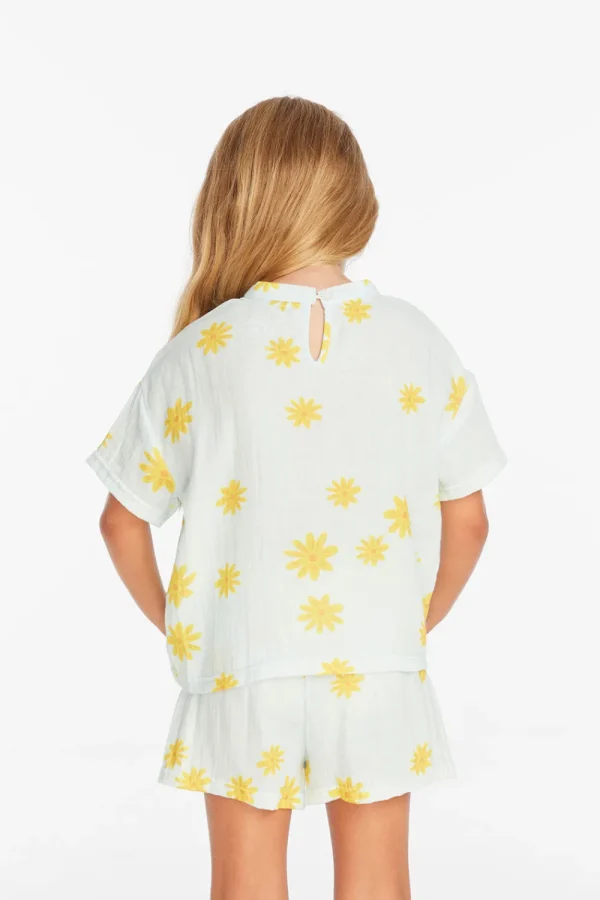 Flash Sale Devin Powder Blue Daisy Girls Tee Kids Girls