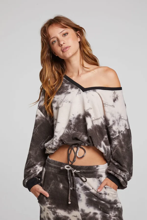 Clearance Diamond Rock Cropped Pullover Women Loungewear | Graphics