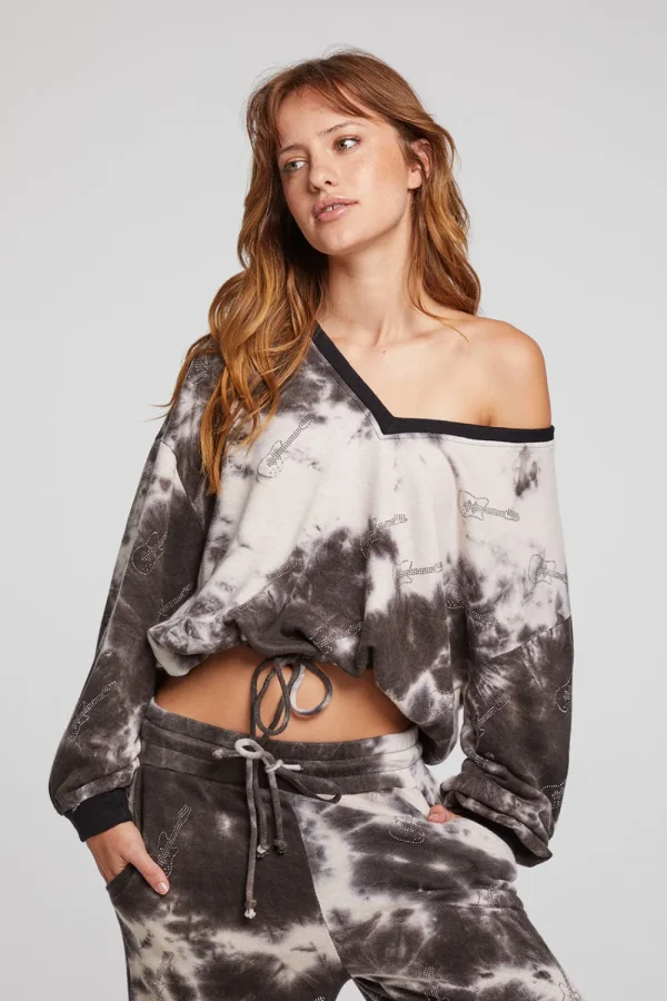 Clearance Diamond Rock Cropped Pullover Women Loungewear | Graphics