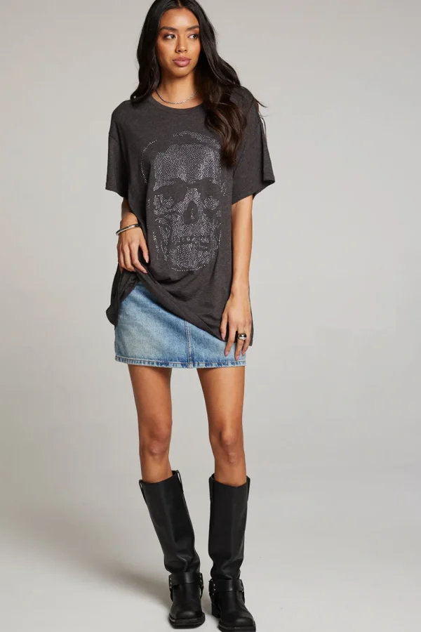 Fashion Diamond Skull Tee Women Loungewear | Graphics