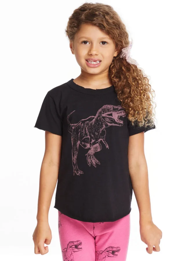 Best Sale Dino Time Girls Crew Neck Tee Kids Girls