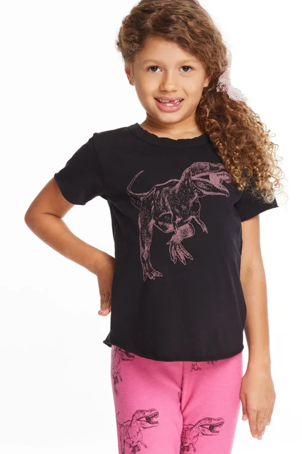 Best Sale Dino Time Girls Crew Neck Tee Kids Girls