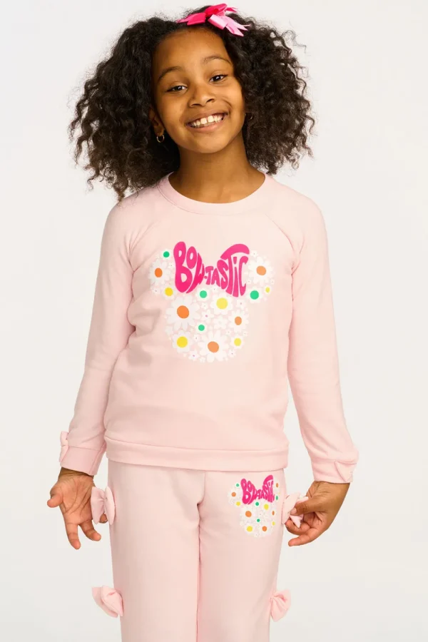 New Disney Minnie Mouse "Bowtastic" Pullover Kids Girls