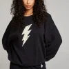 Cheap Distressed Bolt Long Sleeve Women Loungewear | Tops
