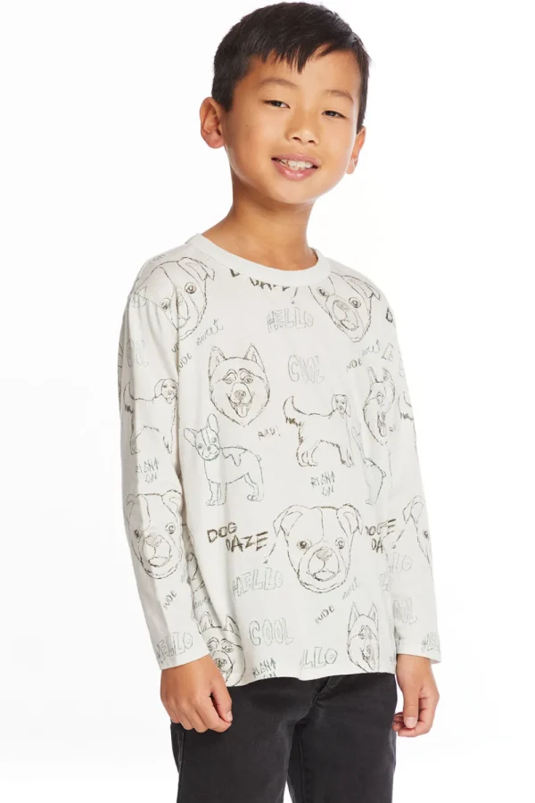 Outlet Dog Sketchpad Boys Charity Long Sleeve Crew Neck Tee Kids/BOY Boys