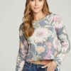 Online Drawstring Shirred Long Sleeve Cropped Pullover Women Tops