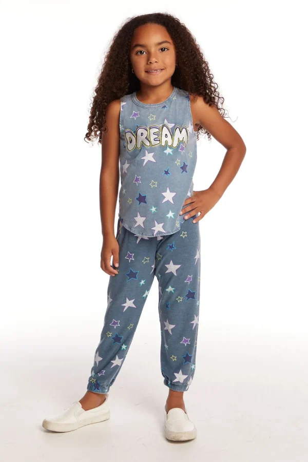 Online Dream Emb Star Girls Vintage Jersey Shirttail Muscle Kids Girls