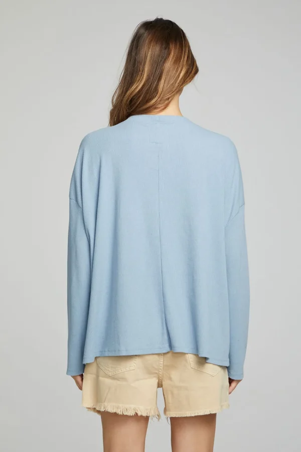 Sale Electric Button Down - Faded Denim Women Outerwear | Loungewear