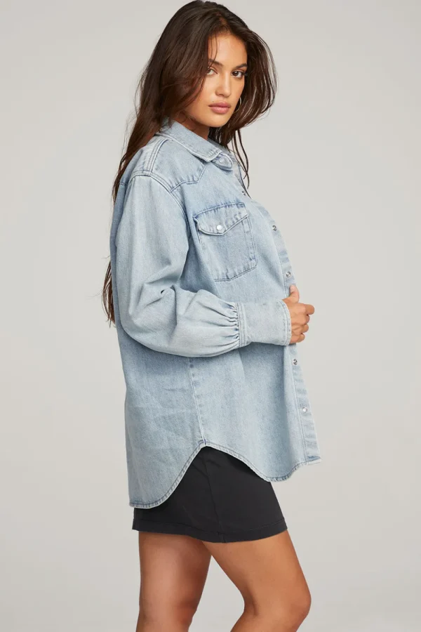 Store Elk Classic Blue Button Down Women Loungewear | Tops
