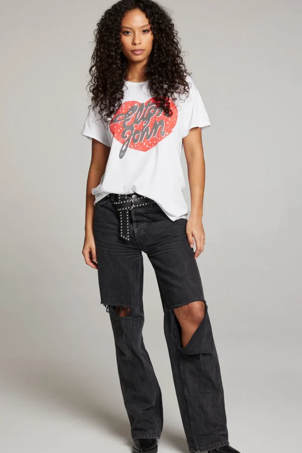 Flash Sale Elton John Script Logo Heart Women Loungewear | Music