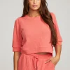 Shop Elyse Flame Red Pullover Women Loungewear | Tops