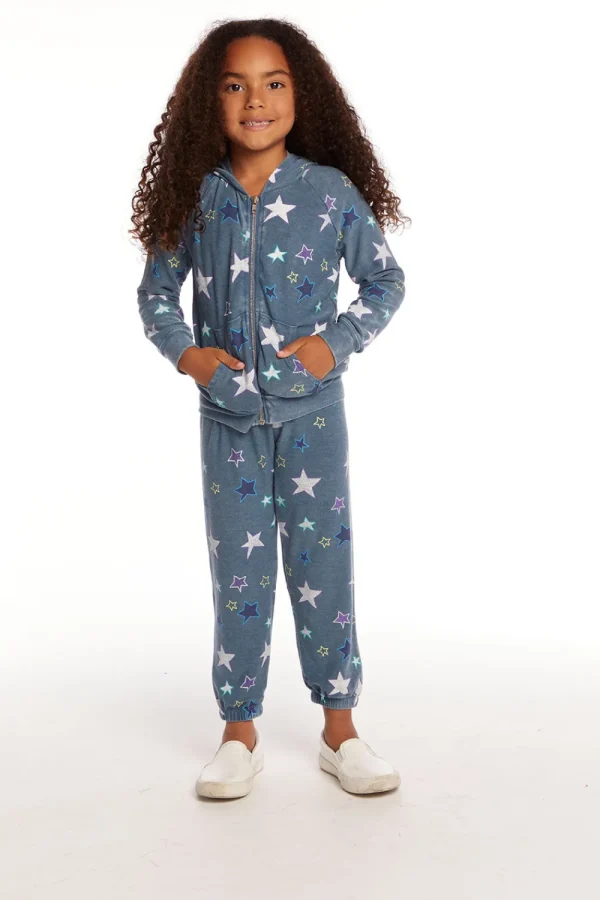Online Embroidery Stars Girls Cozy Knit Sweatpant Kids Girls