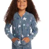 Clearance Embroidery Stars Girls Zip-up Hoodie Kids Girls