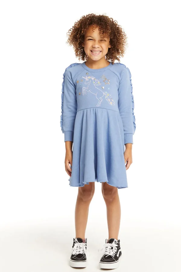 Outlet Embroidery Unicorn Dress Kids Girls