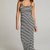 Fashion Emma Punk Stripe Maxi Dress Women Loungewear | Dresses
