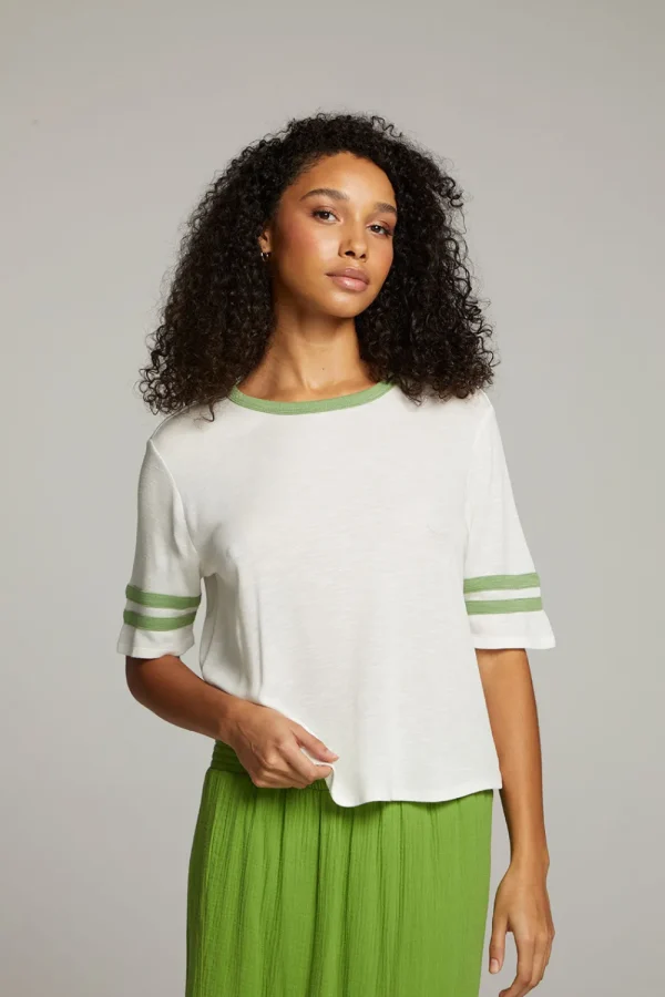 Cheap Enrique White Short Sleeve Women Loungewear | Tops