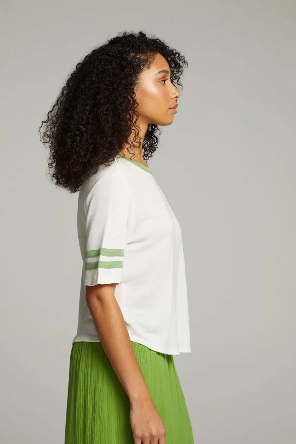 Cheap Enrique White Short Sleeve Women Loungewear | Tops