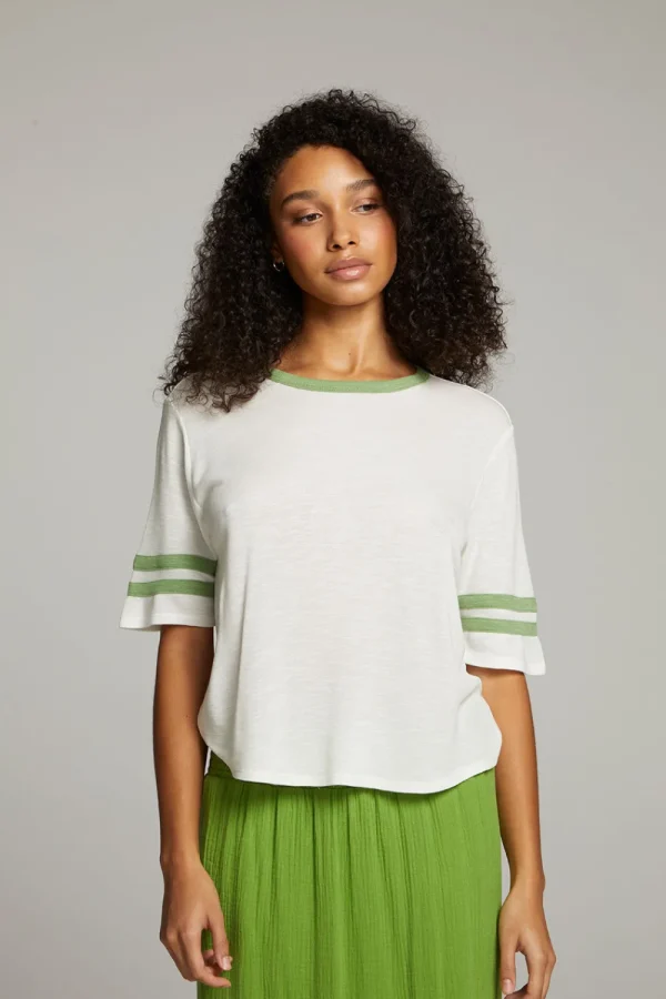Cheap Enrique White Short Sleeve Women Loungewear | Tops