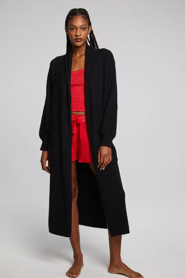 Discount Evee Maxi Licorice Cardigan Women Outerwear | Tops