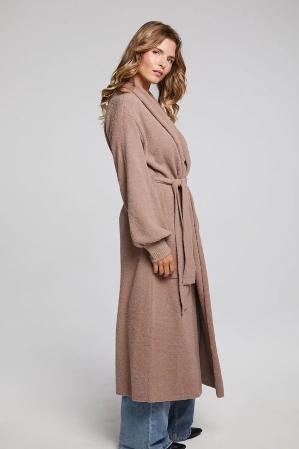 Outlet Evee Warm Taupe Maxi Cardigan Women Outerwear | Loungewear