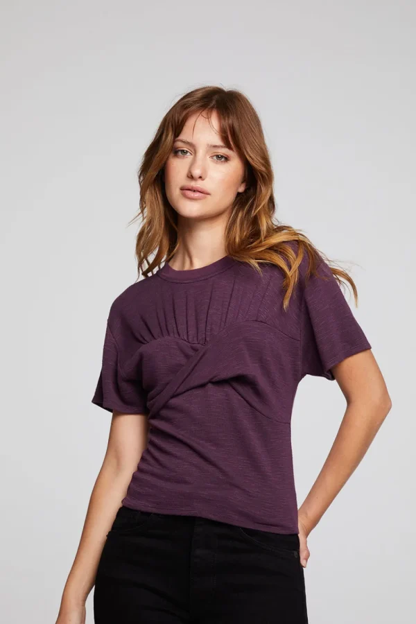 Cheap Evelynn Plum Perfect Tee Women Loungewear | Tops