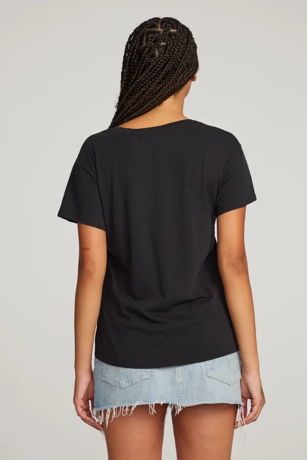 Best Everyday Essential Black V-neck Tee Women Loungewear | Essentials