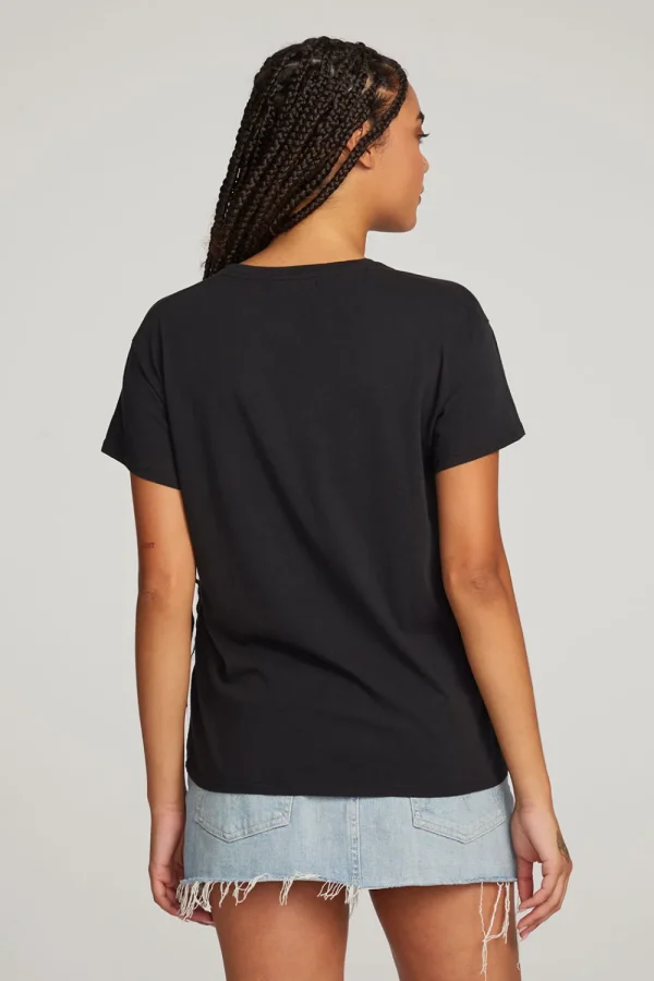 Fashion Everyday Essential Black Crew Neck Tee Women Loungewear | Essentials