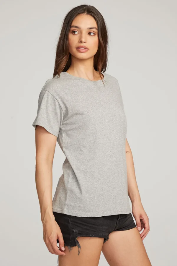 Cheap Everyday Essential Heather Grey Crew Neck Tee Women Loungewear | Tops