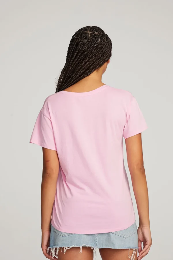New Everyday Essential Pastel Lavender V-neck Tee Women Loungewear | Essentials